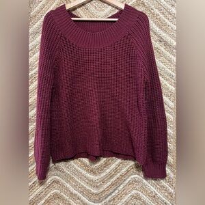 No Comment Women's Red Knit Pullover Sweater,Size Small